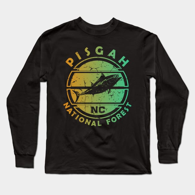 Fishing at Pisgah National Forest NC – North Carolina USA Long Sleeve T-Shirt by Jahmar Anderson